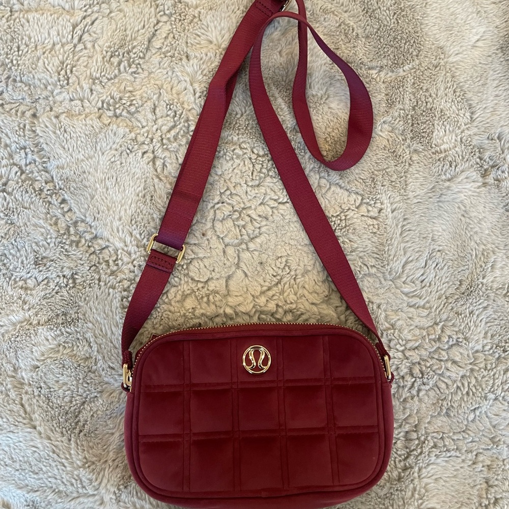 Lululemon Athletica velvet Crossbody Bag